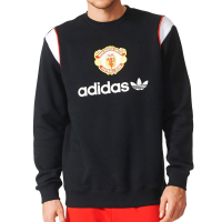 Adidas Mens Manchester United Crewneck Sweatshirt Black Xl