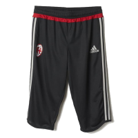 adidas Men's AC Milan Three-Quarter Soccer Pants (X-Small) Black