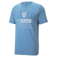 Puma Men's Standard AUF FTBLCore Tee, Silver Lake Blue White, X-Large