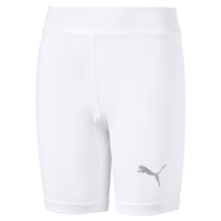 PUMA Unisex Child Basketball;Running;Pants;Legs;Graphic;Gym;Bike;Knit;Summer;Workout;Casual Shorts, White, Medium US