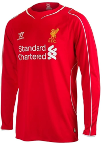 Warrior Sports 2014-15 Liverpool Home Long Sleeve Football Shirt