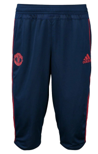 adidas Manchester United 3/4 Training Pant - Dark Blue & Scarlet Medium