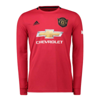 Manchester United 2019/2020 Youth Home Long Sleeve Jersey (YXL)