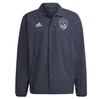 adidas LA Galaxy Anthem Jacket - Stylish Athletic Jacket, Made with 100% Recycled Materials, Regular Fit, Front Zip Pockets (US, Alpha, Small, Regular, Regular, Navy)
