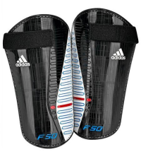 adidas F50 Lite Shinguards (Black/Cyan/Red)