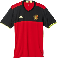 adidas Belgium Men's Home Jersey Black, Red