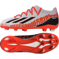 adidas Youth X Speedportal Messi.1 FG Cleats (Cloud White/Core Black/Solar Red, US Footwear Size System, Big Kid, Numeric, Medium, 3.5)