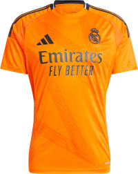 adidas Real Madrid Men’s Stadium Away Jersey 2024/25 (US, Alpha, Medium, Regular, Regular, Crew Orange)