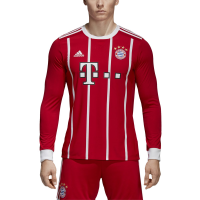 adidas Men's Bayern Munich Long Sleeve Home Jersey - Red/White (XL)