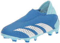 adidas Predator Accuracy.3-Laceless Firm Ground Sneaker, Bright Royal/White/Bliss Blue, 11.5 US Unisex Little Kid