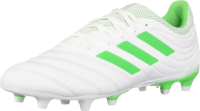 adidas Men's Copa 19.3 Firm Ground Soccer Shoe, White/Solar Lime/White, 8 M US