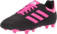 adidas Unisex-Kid's Goletto VI Firm Ground Football Shoe, Black/Shock Pink/White, 2.5 M US Little Kid