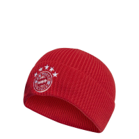 adidas Soccer Fan Woolie Beanie - Support Your Favorite Team - Bayern, Manchester United, Real Madrid, or Juventus (Bayern Munich, Red/White)