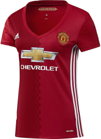 adidas Women's Manchester United 16/17 Home Real Red/White Jersey (XX-Small)