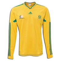 adidas South Africa Long-Sleeve Home Soccer Stadium Jersey 2010 Sunshine (2XL)