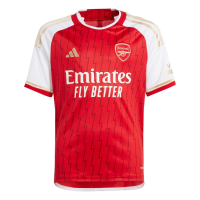adidas Youth Soccer Arsenal 23/24 Home Jersey - Celebrates Unique Anniversary with Lightning Bolts and Gold Details (as1, Alpha, x_l, Regular)