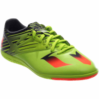 adidas Performance Men's Messi 15.3 Indoor Soccer Shoe,Semi Solar Slime/Solar Red/Black,10 M US