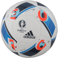 adidas Performance Euro 16 Mini Soccer Ball, White/Bright Blue/Night Indigo, 1