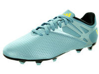 adidas Performance Messi 15.3 FG AG J Soccer Shoe (Little Kid/Big Kid), Matte Ice Metallic/Bright Yellow/Black, 5.5 M US Big Kid