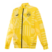 PUMA Borussia Dortmund Pre-Match Jacket 2022/23 (US, Alpha, Medium, Regular, Regular, Yellow)