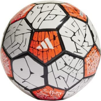 adidas Unisex-Adult Messi Club Ball, White/Black/Solar Red, 4
