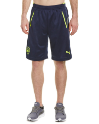 PUMA Mens Arsenal Training Shorts Small, Peacoat/Safety Yellow