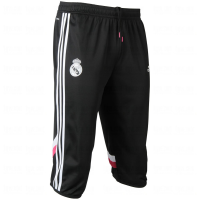 Real Madrid Youth 3/4 Soccer Training Pants (XS) Black, Pink