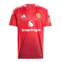 adidas Manchester United Men’s Stadium Home Jersey 2024/25 (US, Alpha, Small, Regular, Regular, Red)