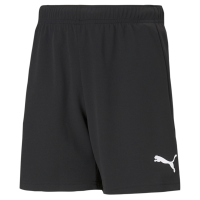PUMA Kids' TeamRise Shorts, Black White, X-Large