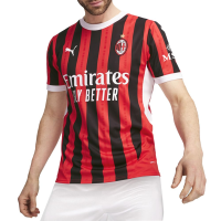 Puma Mens Acm Crew Neck Short Sleeve Home Jersey Replica Casual - Red - Size S, Red/Black