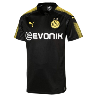 PUMA Men's BVB Away Replica Shirt with Sponsor Logo, Black/Cyber Yellow