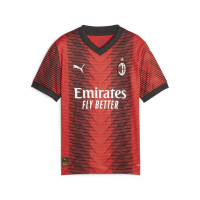 PUMA Youth Soccer A.C. Milan 23/24 Home Jersey (as1, Alpha, s, Regular) Red/Black