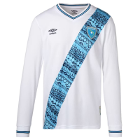 Umbro Guatemala Men's Long Sleeve Home Jersey 2023 (as1, Alpha, xx_l, Regular, Regular) White, Sky Blue