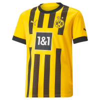 PUMA Borussia Dortmund Youth Home Jersey 22/23 (as1, Alpha, l, Regular, Large) Black, Yellow