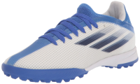 adidas X Speedflow.3 Turf Soccer Shoe, White/Legacy Indigo/Blue, 6 US Unisex Big Kid