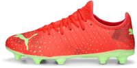 PUMA Men's Future Z 4.4 Firm Artificial Ground Sneaker, Fiery Coral-Fizzy Light Black-Salmon, 8.5
