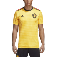 adidas Men's Soccer RBFA Beligum Away Jersey (Medium) Bold Gold/Black/Vivid Red