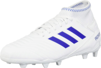adidas Firm Ground Predator 19.3 Soccer Shoe (unisex-child) White/Bold Blue/Bold Blue 12.5 Little Kid