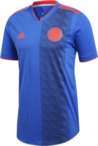 adidas Columbia 2017-2018 Away Authentic Jersey- Navy/Orange 2XL