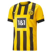 PUMA Borussia Dortmund Men's Home Jersey 22/23 (as1, Alpha, x_l, Regular, Regular, X Large) Black, Yellow