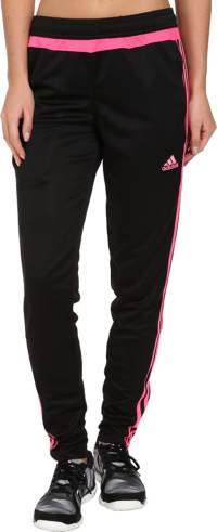adidas Women's Tiro 15 Training Pants, Black/Neon Pink/Black, X-Large