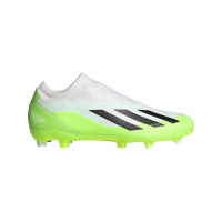 adidas X Cazyfast.3 Adult Firm Ground Soccer Cleats, Unisex Sizing Cloud White/Core Black/Lucid Lemon 11 Women/10 Men