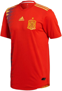 Adidas Men's Spain Authentic Home Jersey 2018 (Red/BoGold) (S)
