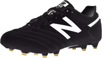 New Balance Men's 442 Team Firm Ground V1 Soccer Shoe, Black/White, 9.5 Wide