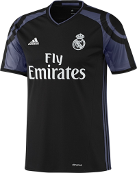 adidas Real Madrid Third Soccer Jersey Youth (Youth X-Small) Black, Purple