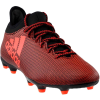 adidas Men's X 17.3 FG Soccer Shoe, Black/Solar RED/Solar Orange, 11 Medium US
