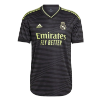 adidas Real Madrid 22/23 Third Authentic Jersey (US, Alpha, 3X-Large, Regular, Regular, Black)