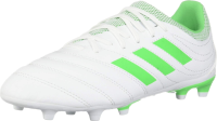 adidas Unisex-Kid's Copa 19.3 Firm Ground Soccer Shoe, White/Solar Lime/White, 12.5K M US Little Kid