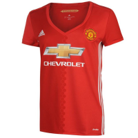 adidas Women's Manchester United 16/17 Home Real Red/White Jersey (Large)