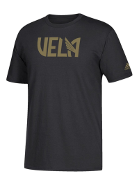 adidas Carlos Vela Los Angeles FC Men's Player Go to Tee T-Shirt Black (Medium)